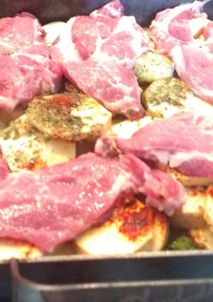 Una foto de Bifes de Bondiola a la plancheta