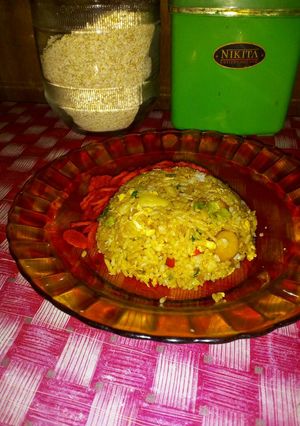 Foto resep Nasi goreng tabur kerupuk sosis