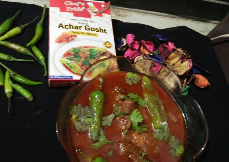 Steps to Prepare Super Quick Homemade Beef Achar gosht