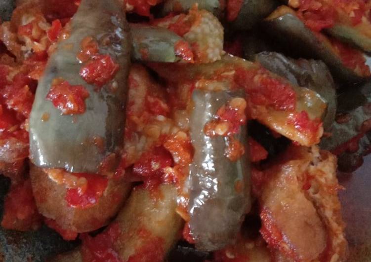 Tahu terong Balado Pedas