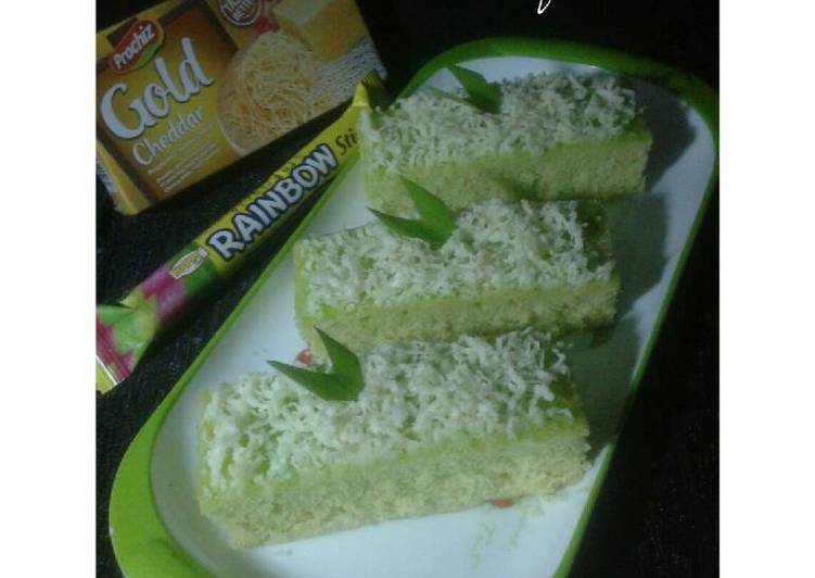 Brownies Pandan Maizena (No Mixer, No Oven)