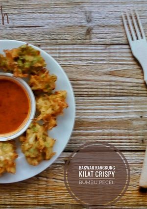 Foto resep Bakwan Kangkung Kilat Crispy Bumbu Pecel