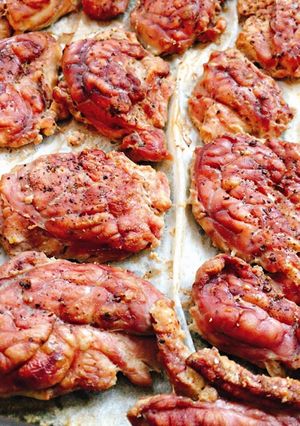O poză a rețetei Creier de porc la cuptor.