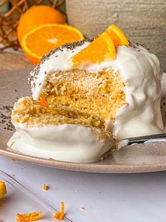Una foto de Mug cake de naranja y yogur