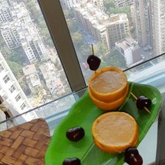 A picture of Oats and orange smoothie.
