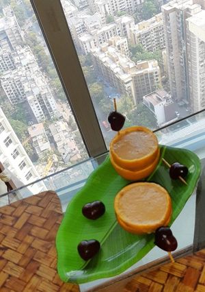 A picture of Oats and orange smoothie.