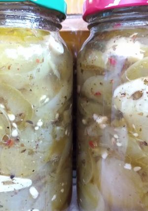 Una foto de Tomates verdes en conserva