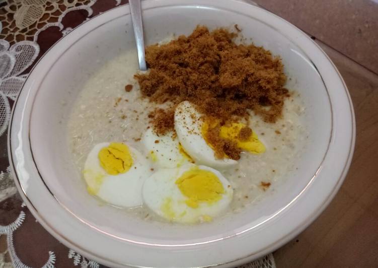 Oatmeal keju abon