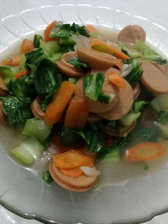Cara Gampang Menyiapkan Resep Tumis Pakcoy Sosis + Wortel simple dan praktis Anti Ribet, Lezat Sekali