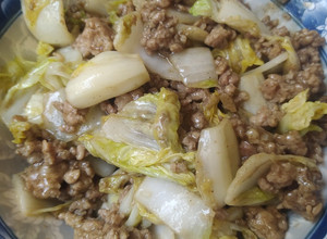 รูปของ ผัดผักกาดขาวหมูสับน้ำมันหอย