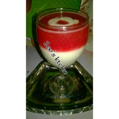A picture of Blended Water melon/strawberry in yoghurt.