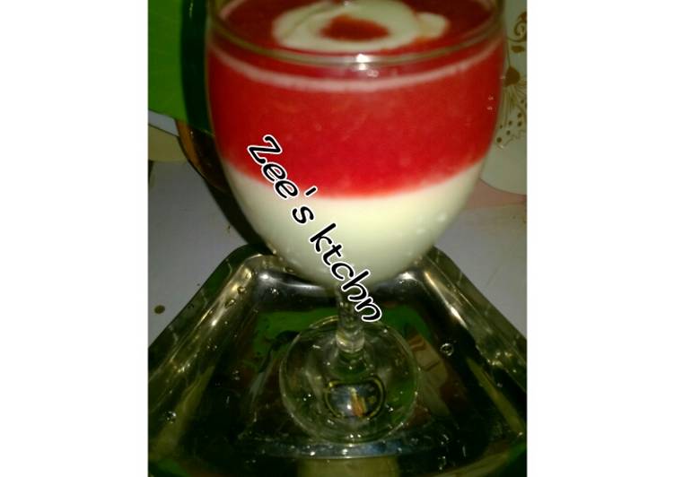 Recipe of Favorite Blended Water melon/strawberry in yoghurt