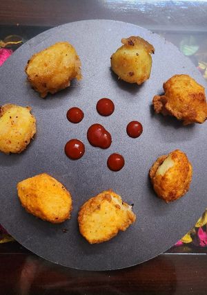 A picture of Cornflour breaded baby potatoes.