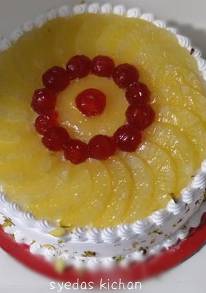 A picture of Cream pineapple cake 3 pounds.