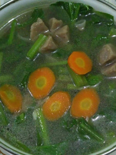 Foto resep Sayur Bening Sawi Hijau & Baso