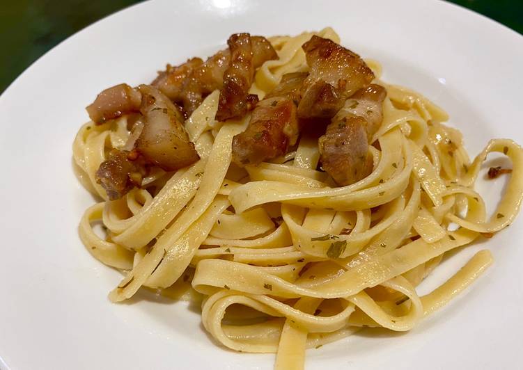 Resep Pork Belly Garlic Noodle ala Vileen yang Enak Banget