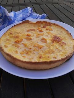 Una foto de Quiche de calabaza y queso
