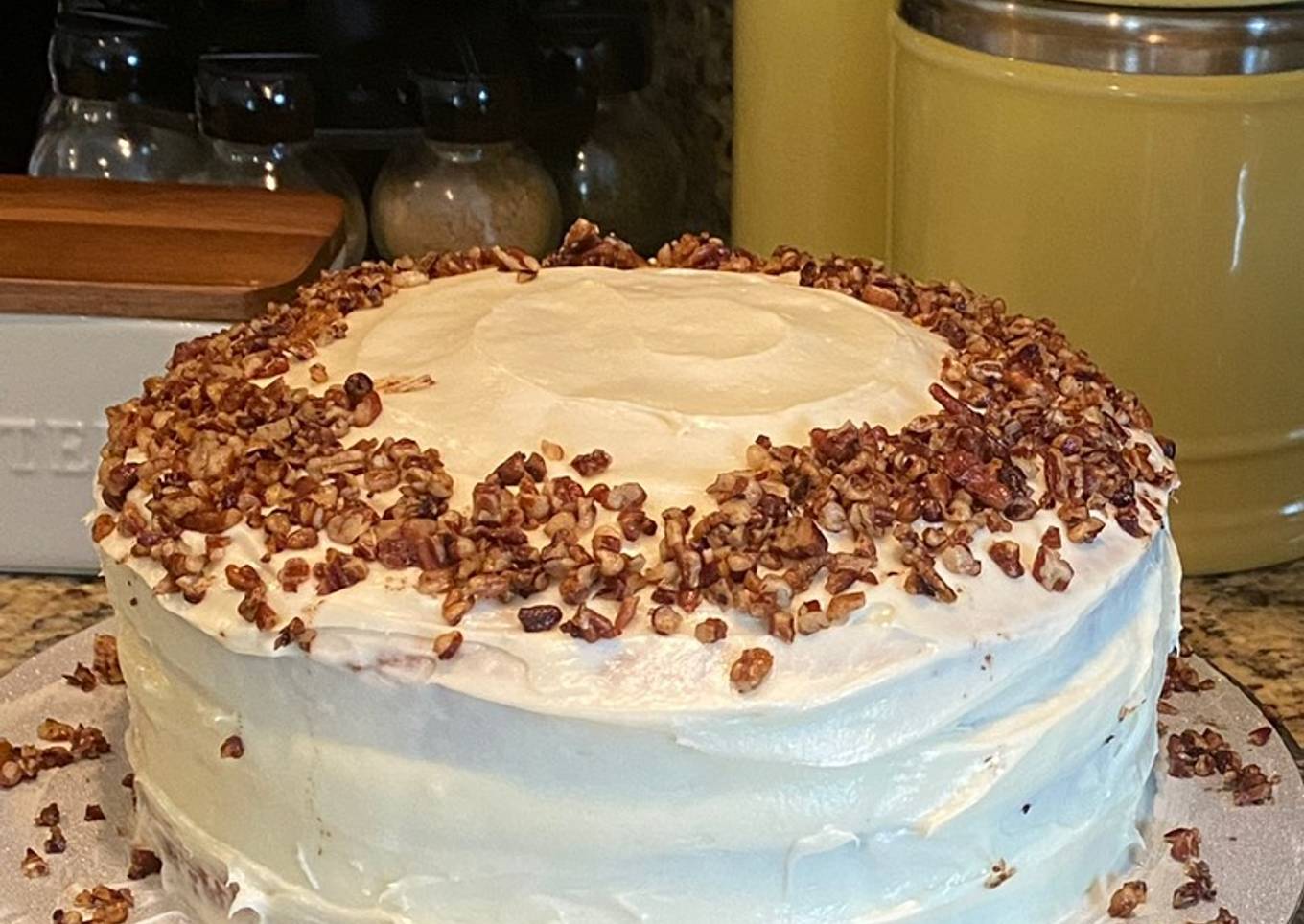 Layered Butter Pecan Cake