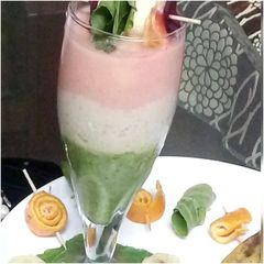 A picture of Tricolour smoothie.