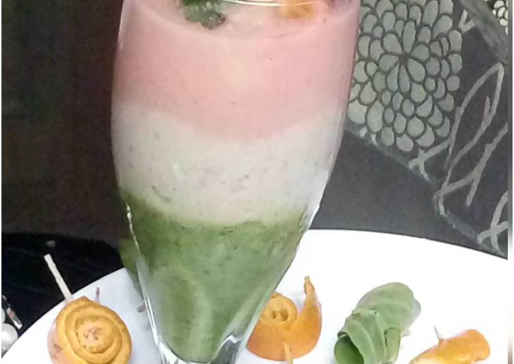 Tricolour smoothie