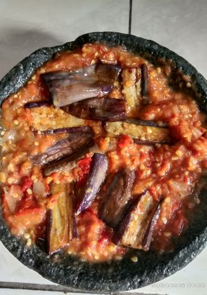 Foto resep Terong penyet sambel terasi