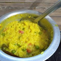 A picture of Mix veg Dal khichdi.