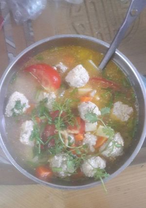 Hình của món Canh chua thịt viên.
