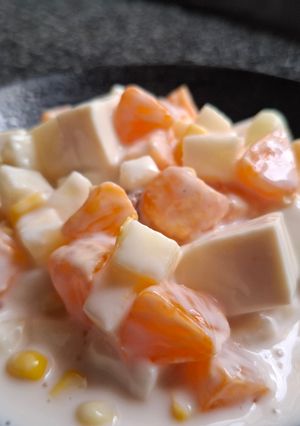 最受孩子喜歡的點心-水果優格豆腐 的食譜成品照片