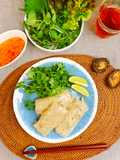Delicious Ethnic Fried Spring Roll With Shiitake Powder