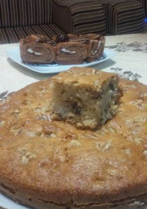 صورة لوصفة كيك بالجوز و الموز