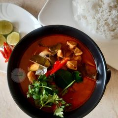 Thai Chicken Tom yum soup A picture of Thai Chicken Tom yum soup.