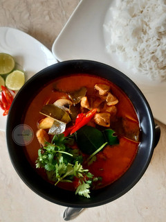 A picture of Thai Chicken Tom yum soup.