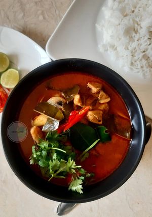 A picture of Thai Chicken Tom yum soup.