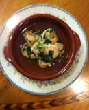 Camarones al ajillo con cilantro