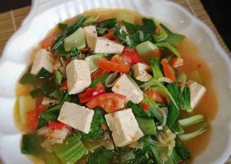 Resep Sayur Pokcoy Tahu Korea, Lezat