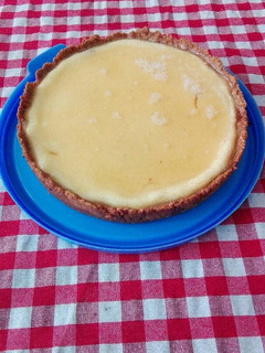 Una foto de Tarta de queso con chocolate blanco y miel