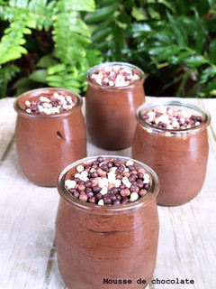 Una foto de Mousse de chocolate