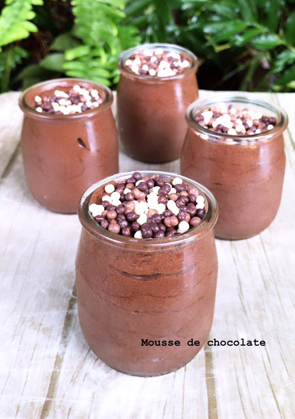 Una foto de Mousse de chocolate