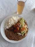 Lentejitas con pollo a la olla