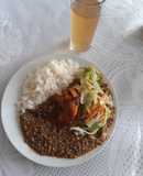 Lentejitas con pollo a la olla