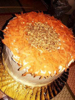 Una foto de Carrot cake o torta de zanahoria🥕🎂