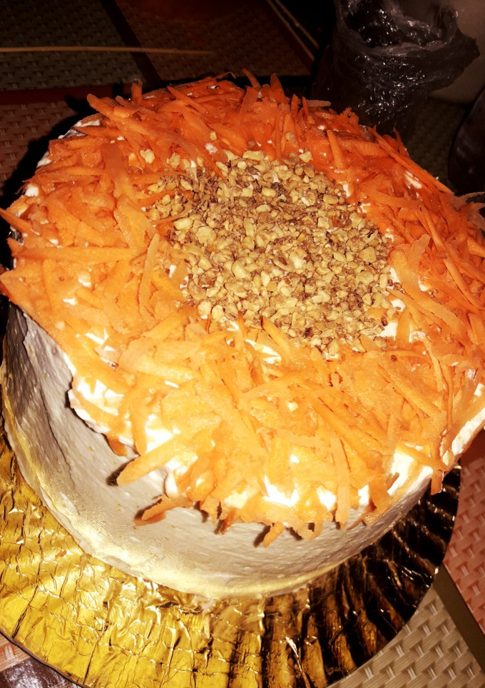 Una foto de Carrot cake o torta de zanahoria🥕🎂