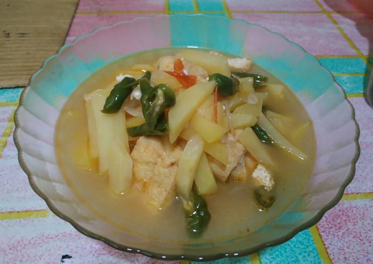 Tumis Kuah Kentang Tahu