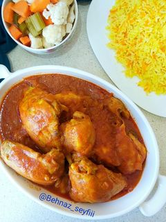 عکسی از دستور خورش مرغ ربی مجلسی🍗