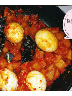 Foto resep Balado Telur Kentang praktis