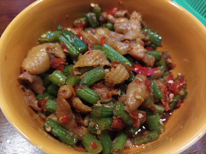 Resep: Tumis buncis kulit ayam Praktis