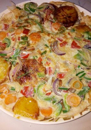 A picture of Plantain frittata.
