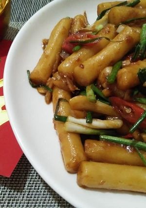 三杯年糕【澎湖年糕】【豆豆愛的料理】 的食譜成品照片