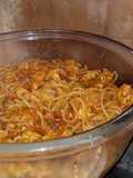 Pasta con langosta en salsa