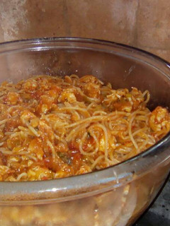 Una foto de Pasta con langosta en salsa